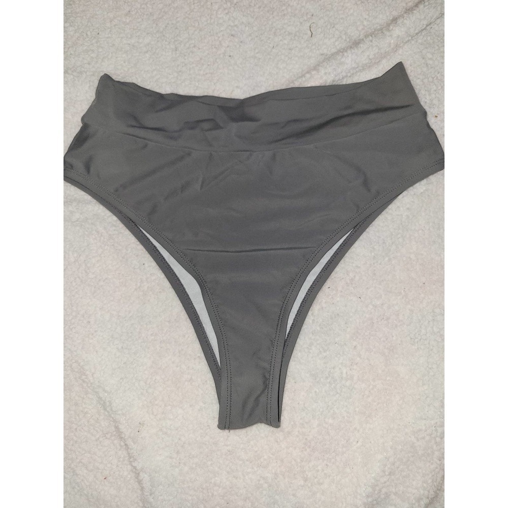 NWOT Bikini Bottoms xl grey high waisted Cheeky